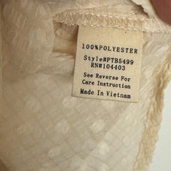 Women’s Plus Size Top Shirt Blouse Cream 1X NEW Perch by Blu Pepper - Picture 4 of 8